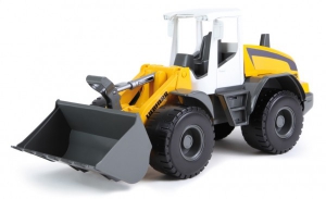 Masini, trenuri, avioane - Buldoexcavator incarcator din plastic Liebherr L538 Worxx pentru copii 48 cm