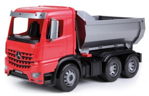 Masini, trenuri, avioane - Camion cu basculanta Mercedes Arocs Worxx din plastic 45 cm