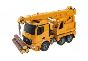 Masini, trenuri, avioane - Camion lemne Mercedes Arocs cu telecomanda Mondo 63511 scara 1:20 cu lemne incluse