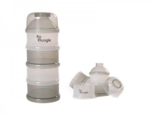 Accesorii bebe - Containere gri lapte praf BO Jungle cu 4 compartimente