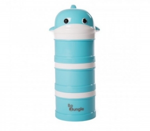 Accesorii bebe - Containere lapte praf BO Jungle cu 4 compartimente Balena Albastra