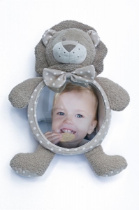 Papusi si accesorii - Jucarie de plus Leu cu oglinda pentru casa si masina Bo Jungle 