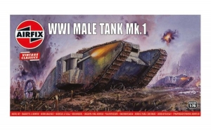 Kituri constructie si pictura - Kit constructie Airfix tanc Vintage Classics - WWI Male Tank Mk.I 1:76