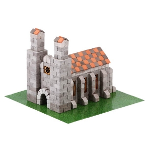 Jucarii - Kit constructie caramizi Wise Elk Biserica Germana 500 piese reutilizabile