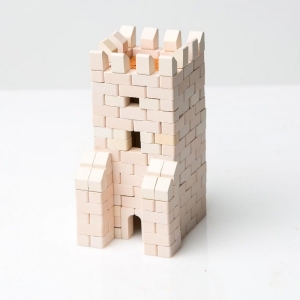 Jucarii - Kit constructie caramizi Wise Elk Turn de pod 300 piese reutilizabile