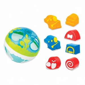 Accesorii bebe - Minge bebelusi din plastic Winfun cu sortator si 7 forme incluse