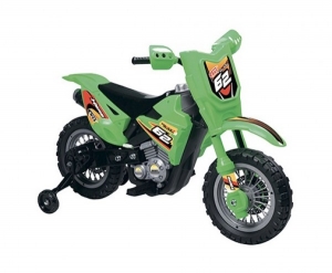 Jucarii si jocuri exterior - Motocicleta electrica pentru copii Enduro Motocross 6V verde cu telecomanda control parinte