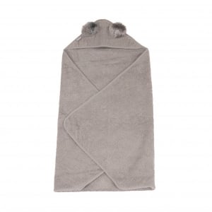 Accesorii bebe - Prosop baie bebelusi Bo Jungle cu colt Urs Koala Gri