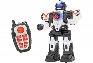 Masini, trenuri, avioane - Robot de jucarie cu telecomanda Globo Wtoy 39089 pentru copii cu gloante sunete si lumini