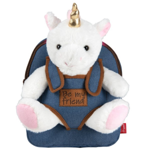 Back To School - Rucsacel denim unicorn detasabil -  Tiara Unicorn Perletti