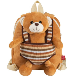 Back To School - Rucsacel reversibil cu ursulet detasabil -  Benji Bear Perletti