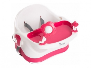 Accesorii bebe - Scaun de masa bebelusi booster si inaltator detasabil Bo Jungle cu tavita detasabila roz