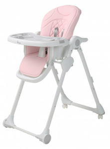 Accesorii bebe - Scaun de masa pentru copii Bo Jungle Wheely Roz