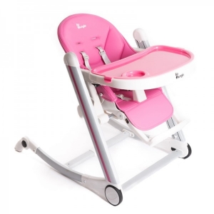 Accesorii bebe - Scaun inaltator de masa Bo Jungle pentru copii reglabil Roz