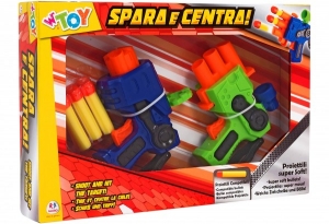Jucarii de rol - Set 2 pistoale de tras cu 6 gloante moi Globo