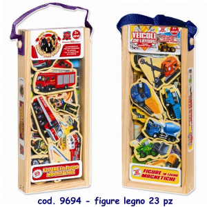 Jucarii - Set 23 figurine din lemn cu magneti RS Toys