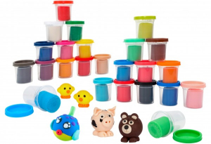 Arte si indemanare - Set 24 borcanele plastilina cu capac Globo