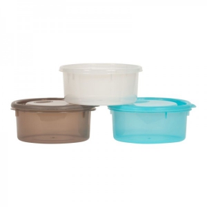 Accesorii bebe - Set 3 castronele cu capac 730 ml