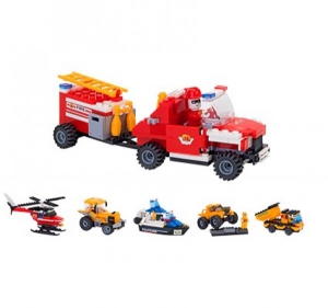 Jucarii si jocuri exterior - Set Constructie 2 Vehicule pentru Copii GLOBO CUBIX 