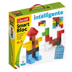 Accesorii bebe - Set constructie copii Smart Bloc 11 piese 4024 Quercetti piese multicolore