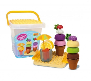 Cuburi constructie - Set constructie cuburi Unico Galetusa Cocktail si Inghetata 25 piese