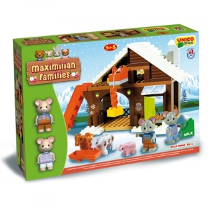 Unico Plus - Set constructie Unico Maximilian Families Refugiul Montan 93 piese
