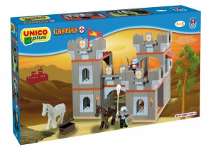 Cuburi constructie - Set constructie Unico Plus Castel medieval 168 piese
