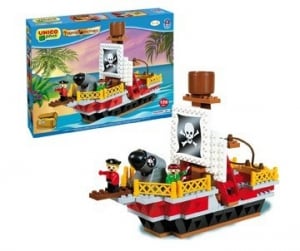 Cuburi constructie - Set constructie Unico Plus Corabie pirati