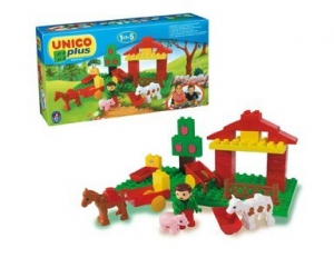Cuburi constructie - Set constructie Unico Plus Ferma mica