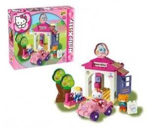 Cuburi constructie - Set constructie Unico Plus Hello Kitty La spalatorie