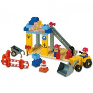 Cuburi constructie - Set constructie Unico Santier 39 piese