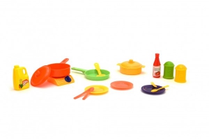 Jucarii de rol - Set oale si accesorii bucatarie din plastic Globo