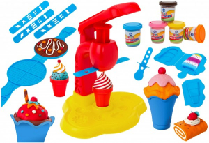 Arte si indemanare - Set plastilina Inghetata Globo cu 5 borcanele si accesorii