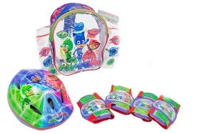 Vehicule - Set protectii Saica casca genuchiere si cotiere Eroi in Pijamale PJ Masks