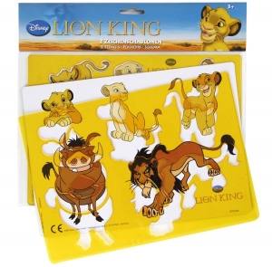 Arte si indemanare - Set sabloane desen Rele Leu Lion King Lena pentru copii