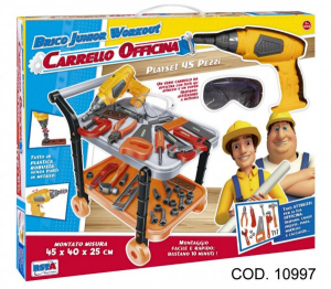 Jucarii - Set scule si bormasina cu acumulator actionata manual RS Toys 45 piese