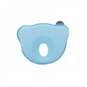 Accesorii bebe - Suport special pentru cap plagioencefalie bebelus BO Jungle sub forma de pernuta bleu