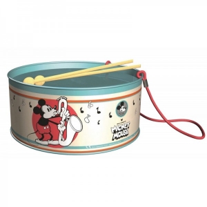 Accesorii bebe - Toba Mickey Mouse din metal pentru copii 21 cm Lena cu bete lemn