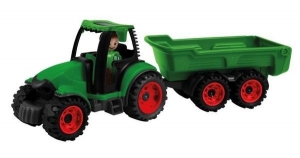 Masini, trenuri, avioane - Tractor cu remorca Lena Truckies pentru copii Verde