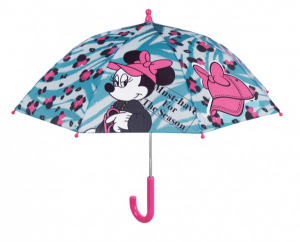 Accesorii bebe - Umbrela manuala 38 cm cu inchidere cu siguranta Minnie bleu