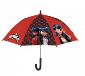 Accesorii bebe - Umbrela manuala 42 cm cu inchidere cu siguranta Lady Bug