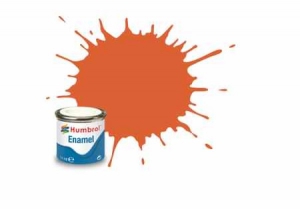Jucarii - Vopsea modelism Humbrol 0905 Email Numar 82 Orange Lining Matt 14 ml