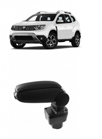 Cotiere auto - Cotiera auto din piele neagra pentru Dacia Duster I (2010-2017)